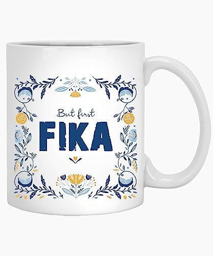 Kaffeebecher Aber Zuerst Fika Schwedisch Personalisiert Kaffeebecher Porzellan Langlebige Tasse Für Jubiläum Zuhause Mokka