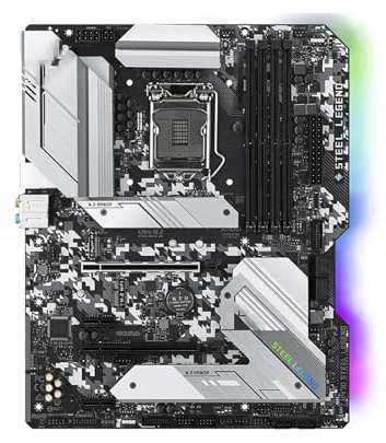 Placa Madre Placa Base Fit For ASRock H470 Steel Legend LGA 1200 Compatible con i3-10105F, i5-11400F, 11600KF, i7-11700KF, i9-11900KF, 4 x DDR4, 128 GB, M.2 ATX