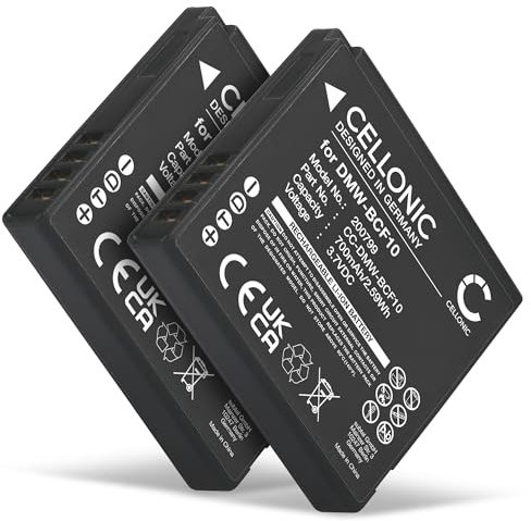 CELLONIC, Battery for Camera compatible with Panasonic Lumix DMC-FS10, DMC-TS1, DMC-FS15 (3.7V, 700mAh) 2 Pieces