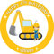 Construction Digger 7.5 inch ICING circle round edible cake topper personalised