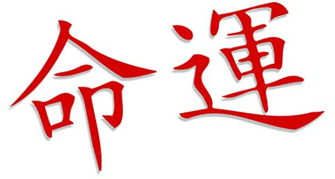 Decus SCHICKSAL JAPANISCHE Zeichen L 2373 (rot) // Sticker OEM JDM Style Aufkleber