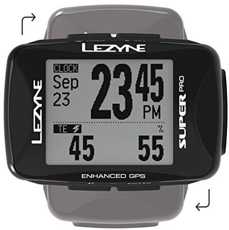 Lezyne Super Pro HRSC GPS-Zähler, Fahrrad-/MTB, Unisex, Erwachsene, Schwarz, Einheitsgröße
