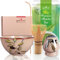 Goodwei Matcha Kit Thé Matcha BIO Japonais avec Fouet Bambou, Bol de Cérémonie en Céramique et support à fouet | Coffret cadeau (Bamboo)