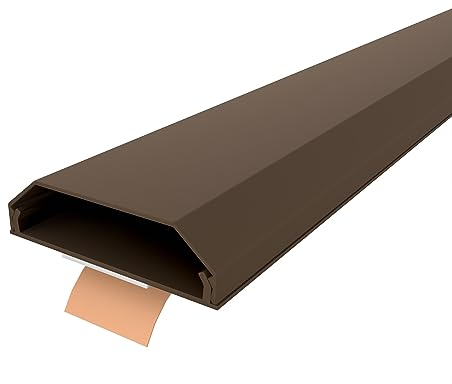 Onpira® Kabelkanal aus Aluminium in 5 Farben insgesamt in 40 Varianten zum auswählen (50x750mm, Braun Selbstklebend: ja)