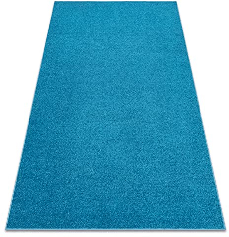 rugsx Einfarbiger Teppich Eton für Zimmer, Wohnzimmer, Schlafzimmer, Teppichboden Auslegware, türkis, Verschiedene Größen, 150x200 cm