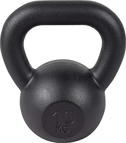 MAXSTRENGTH Cast Iron kettlebell Weights for Home Gym Fitness & Training kettle bell for Whole-Body Muscle Toning Strength Building For Cardio Workouts (10)