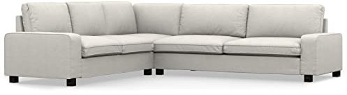 COMFORTLY Ecksofa (2+3) Schonbezug Ersatz handgefertigt kompatibel mit KIVIK Ecksofa (2+3) (Leinenmischungen - Leinen)