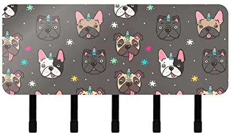 Französische Bulldogge Schlüsselhalter zur Wanddekoration, Schlüsselbrett für Wand, Wandhaken zum Aufhängen