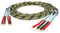 High-end speaker cable made of oxygen-free copper, audio, 2 x 6.3 mm² (9AWG) gold-plated brass, banana plug, speaker cable (one pair) (2.5 m / 8.2 ft)
