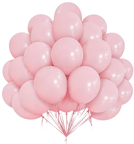 Palloncini rosa, 50 pezzi palloncini rosa pastello da 12 pollici, palloncini in lattice rosa macaron, palloncini per feste per bambini, palloncini per baby shower matrimonio, San Valentino decorazioni