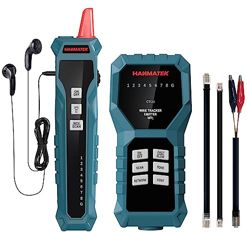Probador de Cable Buscador de Líneas Rastreador de Cables Detector Línea de Red Ethernet Tester RJ11 RJ45 Cat5 Cat6