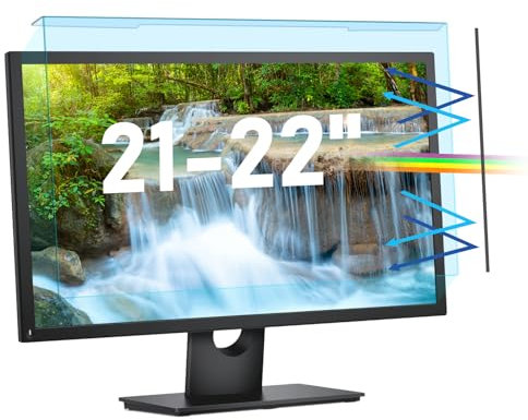 LAMA 21-22 Universal Hanging Type Anti Blue Light Computer Screen Protector Filter - Anti UV Screen Protector for Desktop PC Monitor -Removable - Eye Protection, Reduce Eye Strain(WxH: 19.3x12.4)