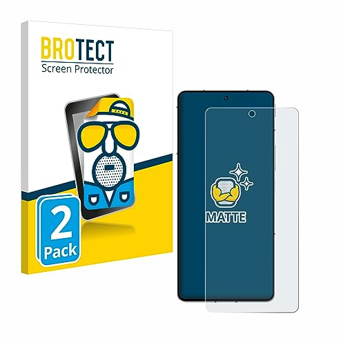BROTECT Schutzfolie für ZTE Nubia Z50S Pro | 2 Stück Entspiegelnder Displayschutz Made in Germany Matte Displayschutz-Folie Anti-Reflex Anti-Fingerprint Einfache Montage