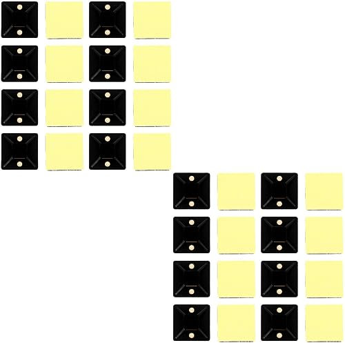 Hemobllo 2 Sets Kabelbinder-set Selbstklebendes Pad Drahtkabel-clip- Für Computer Tv Weihnachtsbeleuchtung Kabelorganisation 100 Stück * 2