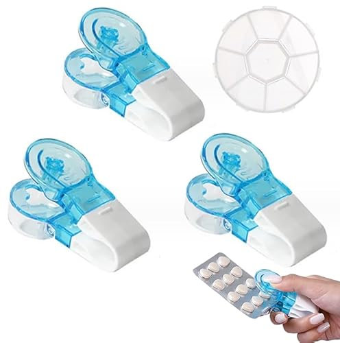 AYNKH 3 Pcs Extracteur De Médicaments Portable pour Médicaments Blister, dissolvant de pilulier, facile à retirer des pilules de l'emballage, Boite Medicaments Rangement (Cadeau 1 Pilulier Portable)