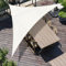 SUNNY GUARD Toldo Vela de Sombra Triangular 3x3x4.25m HDPE Transpirable protección UV para Patio,Jardín, Exteriores, Terraza, Color Crema