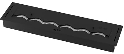OutInFire Brûleur Bioéthanol - Insert Bioéthanol à encastrer avec fibre de céramique, Black Burner 80 cm