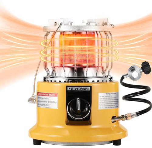 MOZODAWN 2 in 1 Propane Heater & Stove, 13000 BTU Portable Propane Heater Indoor with Handle, Outdoor Heater Gas Stove for Patio, Camping, Tent, Ice Fishing, Hunting