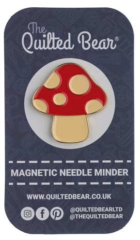 The Quilted Bear Magnetischer Emaille-Nadelhalter zum Nähen und Sticken – Nadelkissen – Geschenk für Näherinnen – sicheres Design verhindert den Verlust von Nadeln und Nadeln (Pilz)