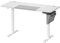 VASAGLE Electric Standing Desk, Height Adjustable Desk, 60 x 140 x (72-120) cm, 4 Memory Heights, Storage Pocket, for Home Office, Study, Cloud White and Matte White LSD016W12V1
