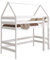 Need Sleep Loft Bed Hausbett Etagenbett Kinder 180x80 Hochbett Mit Treppe Kinderhochbett Hoch Bett Erwachsene Jugendliche (weiß)