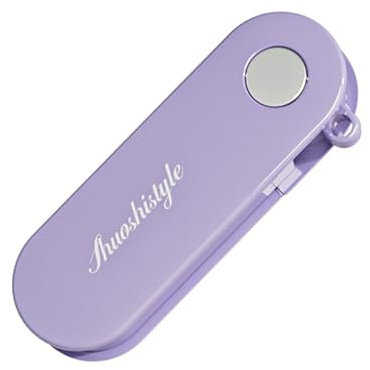 Household Folding Storage Paring Peeler Portable Compact Size Kitchen Multi-Function Paring Knife Sharp Stainless Steel Blade Scraper Knife Suitable for Camping Picnics and Travel (Purple)