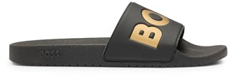 BOSS Herren Aryeh Slid In Italien gefertigte Slides mit großem Logo-Detail Größe