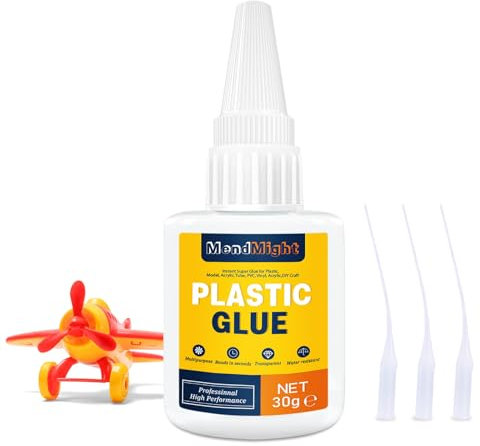 Colle Plastique 30g - Adhésif Fort et Rapide pour Collage sur Plastique et Autres Matériaux - Super Colle Instantanée pour Acrylique, Maquette