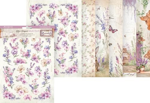Motiv-Strohseiden Sortiment Lavender