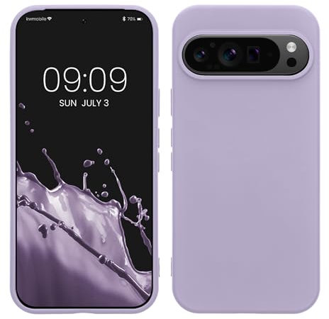 kwmobile Custodia Compatibile con Google Pixel 9 / Pixel 9 Pro Cover - Back Case per Smartphone in Silicone TPU - Protezione Gommata - lavanda