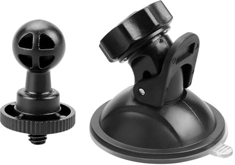 Luckious Car Dash Cam Mount Bracket - 360° Rotation Suction Cup Mount for Driving DVR, GPS, and Action Cameras