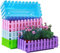BSTMOME Confezione da 5 vasi rettangolari in plastica per piante, fioriere per fiori, vasi da giardino per davanzale, patio, giardino, decorazione per la casa, portico, balcone (5 colori)