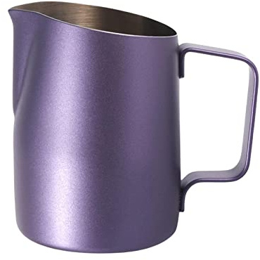Kaffee Milch Aufschäumen Krug Cup für Latte Art Chai Cappuccino Lila 600ML