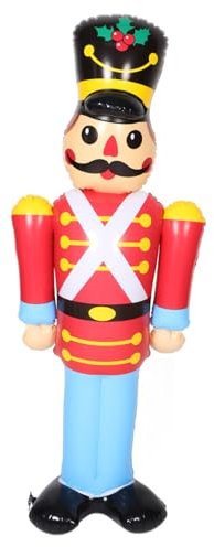 UPKOCH Inflatable Christmas Nutcracker Soldier Toy Yard Decoration Light up Xmas Holiday Essential for Garden