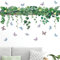 HPNIUB Butterflies Green Plants Wall Stickers,Green Leaf Wall Decals,Tropical Plants Wall Art Stickers for Living Room,Vine Wall Murals for Bedrooms Home Decoration