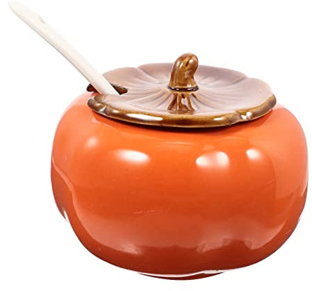 COLLBATH Gewürzglas Aus Keramik Mit Persimmon-form Salz Und Gewürz Vorratsglas Großzügig Für Küche Und Zuhause