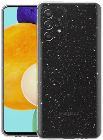 Kaywzo Hülle für Samsung Galaxy A52s/A52 4G/5G,Transparent TPU Funkelndes Blinken Handyhülle mit Kameraschutz,Glitzer Frau Mädchen Stoßfester Schutzhülle Silikon Cover Case