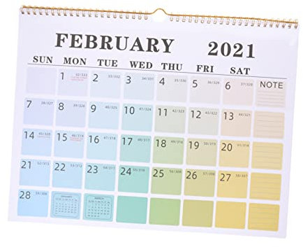 NUOBESTY 1stück Kreativer Wandkalender Englische Edition Mit Notizfeldern Für Zuhause Oder Büro Terminplanung Und An Wichtige Ereignisse