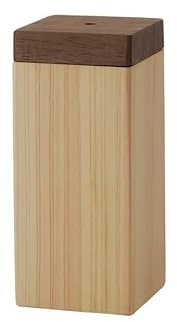 SFANIIX Dispensador de Palillos de Dientes Caja De Palillos De Dientes, Caja De Absorción Magnética De Tubo De Palillos De Madera Entera De Nogal Negro Caja Contenedora para Palillos de Dientes(B)