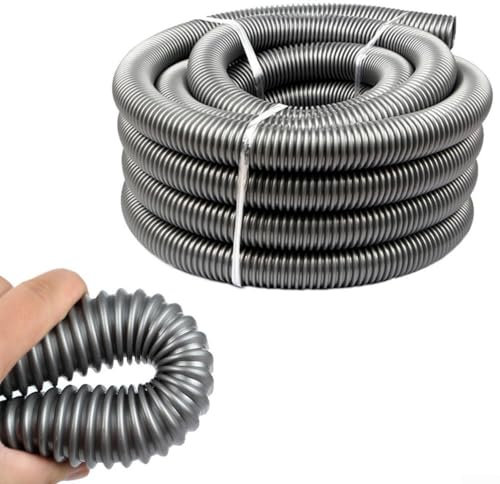 DAZZLEEX Tubo di aspirazione della polvere, tubo filettato per aspirapolvere, facile da piegare e manipolare 50 mm di diametro (4 m)