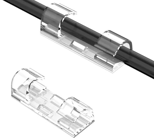 Clearhill 100pcs Cable Clamps, Wall Wire Brackets, Adhesive Cable Clamps Keep Cables Neat Under desks, Cars, and Computers(Transparen)