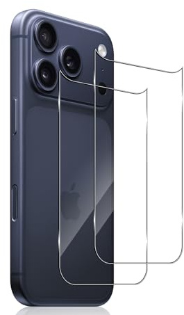 Lutree für Panzerglas für iPhone 17 Pro Max Rückseite Schutzfolie, 2 Stück 9H Härte HD Folie Hinten Displayschutz, Anti- Kratzer Schutzglas Rückseitenfolie