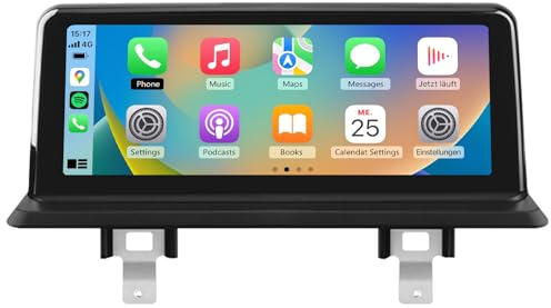 AWESAFE Linux Autoradio compatibles pour BMW Serie1 E81/E82/E87/E88（2006-2011） Carplay/Android Auto avec écran Tactile de 10,25 Pouces, Bluetooth/USB/Résolution 1920 * 720, Pas de système