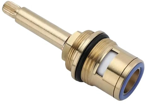 3/4 Brass Shower Bath Cartridge Replacement Valve,Quarter Turn | Ceramic Tap Valve Core Accessories,for Kitchens Bathrooms Washrooms(Open counterclockwise)