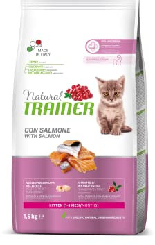 Trainer Kitten Cibo per Gattino, 1 a 6 Mesi, con Salmone, 1.5 kg