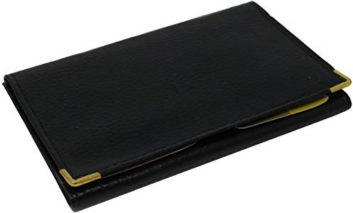 MAMJACK® Portefeuille/Portechequier Porte Chéquier Porte Carte Crédit Pièce D'identité en Cuir Neuf Homme Femme (Noir)