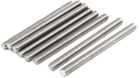 sourcing map 10 Stück Gewindestangen M10x130mm Edelstahl 304 Gewindestift Metrischem Vollgewinde Bar Gewindestäbe für Befestigung CNC-Werkzeugmaschinen 3D-Drucker Industrie Geräte
