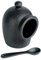 BIA - Gastro-Noir-Mie - Salt Pig and Spoon - Porcelain, Glazed Stoneware Giving Black Cast Iron Finish - Salt Storage - Easy Clean Kitchen Salt Jar Container