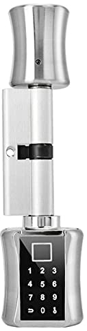 Fingerprint Coded Lock,Intelligent Biometric Fingerprint Scanner,Smart Door Lock,Password Coded Lock with Lock Cylinder Size: 70mm(35mm,35mm) for Home Security