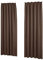 Deconovo Blickdichte Gardinen mit Kräuselband Vorhänge Lärmschutz, 245x140 cm(HöhexBreite), Braun, 2er Set